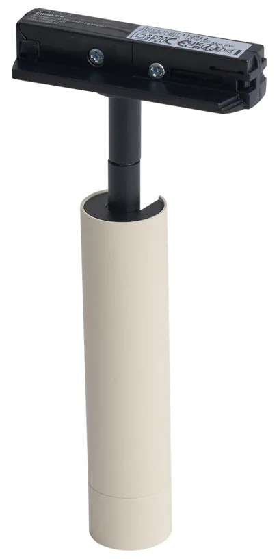 Moderne spot beige met zwart voor railsysteem 1-fase - Iconic Ivy