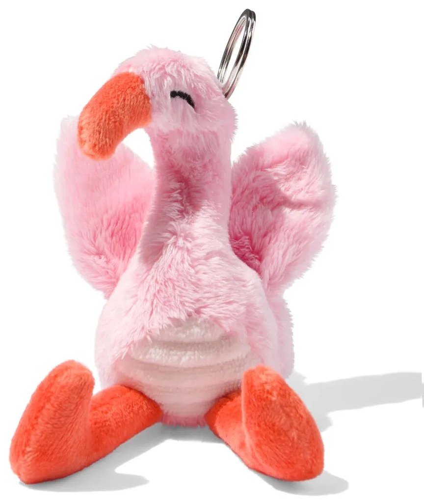 HEMA Sleutelhanger Pluche Flamingo
