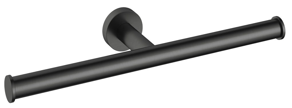 Hotbath &More dubbele toiletrolhouder geborsteld zwart PVD