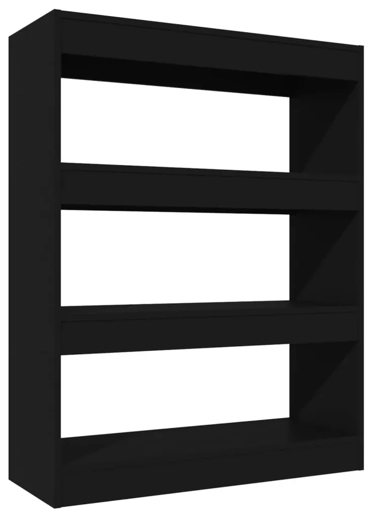 vidaXL Boekenkast/kamerscherm 80x30x103 cm bewerkt hout zwart