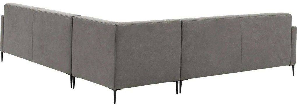 Goossens Key West grijs, micro leer, 3-zits, modern design