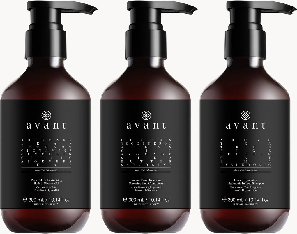Deluxe trio voor lichaams- en haarverzorging, 3-delig