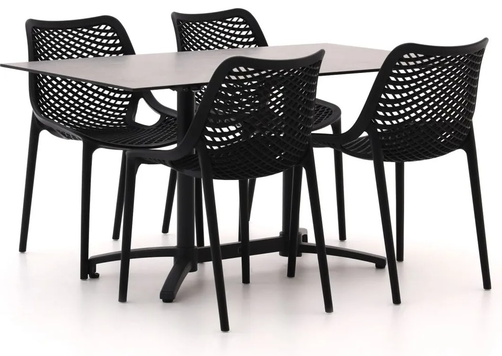Diningset Forza  | 4 personen kunststof | Tuinset stapelbaar | 5-delig | Kees Smit Tuinmeubelen