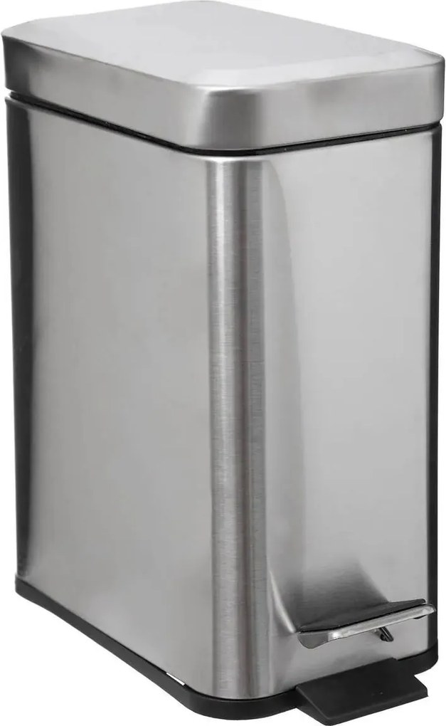 5Five Pedaalemmer - 5 Liter - Zilver RVS - Uitneembare binnenbak