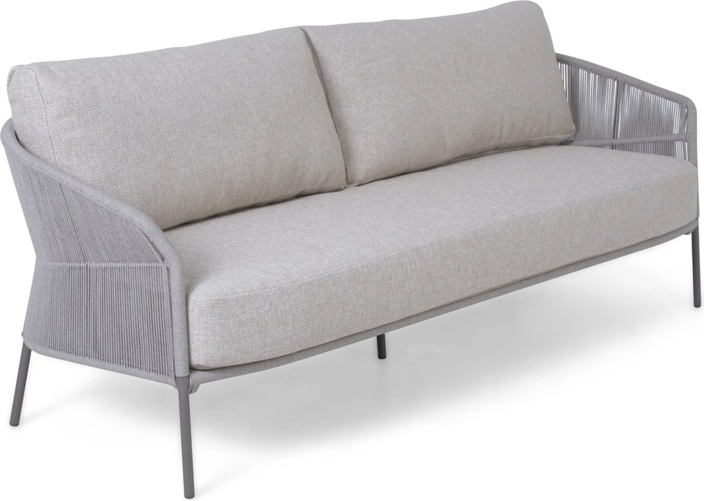 Stoel en Bank Loungeset 5 personen Rope Grijs  4 Seasons Outdoor Florence/Cayora