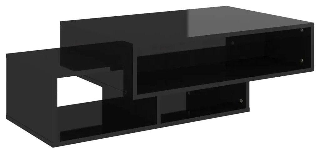 vidaXL Salontafel 105x55x32 cm spaanplaat hoogglans zwart