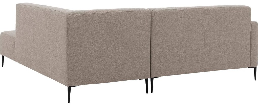 Goossens  Key West grijs, stof, 2-zits, modern design met ligelement rechts