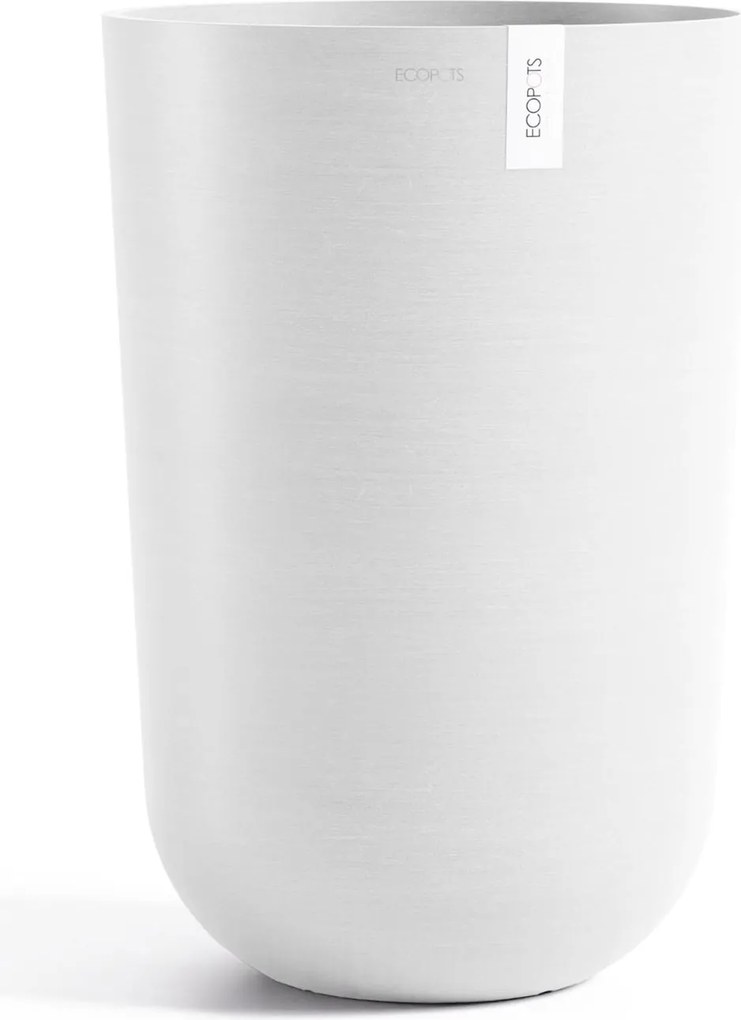 Ecopots bloempot Oslo High 52 - Rond - Pure White - Diameter 35 x H51,5 cm
