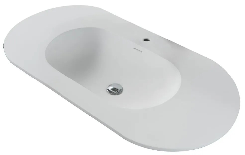 Sanigoods Girona wastafel wit mat 100x52.5cm