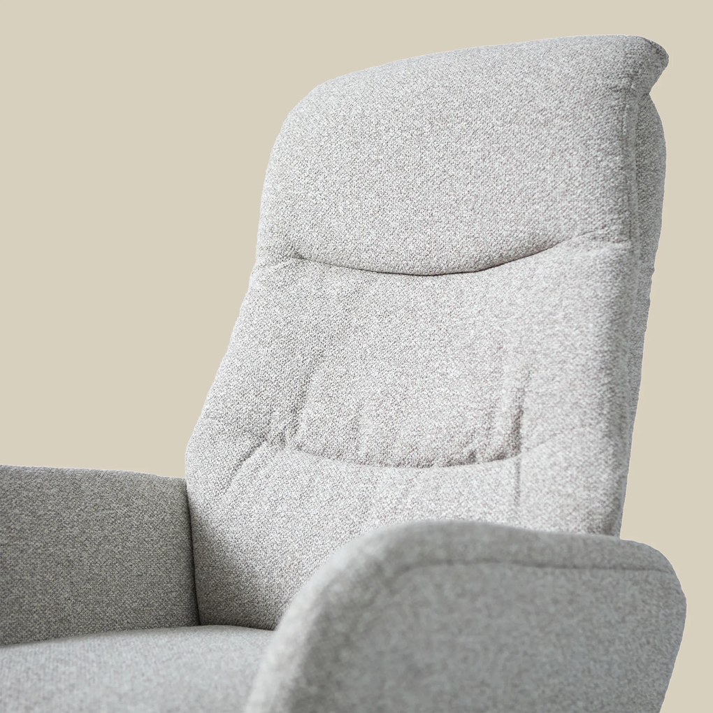 Elektrisch Verstelbare Stoel Lichtgrijze Stof