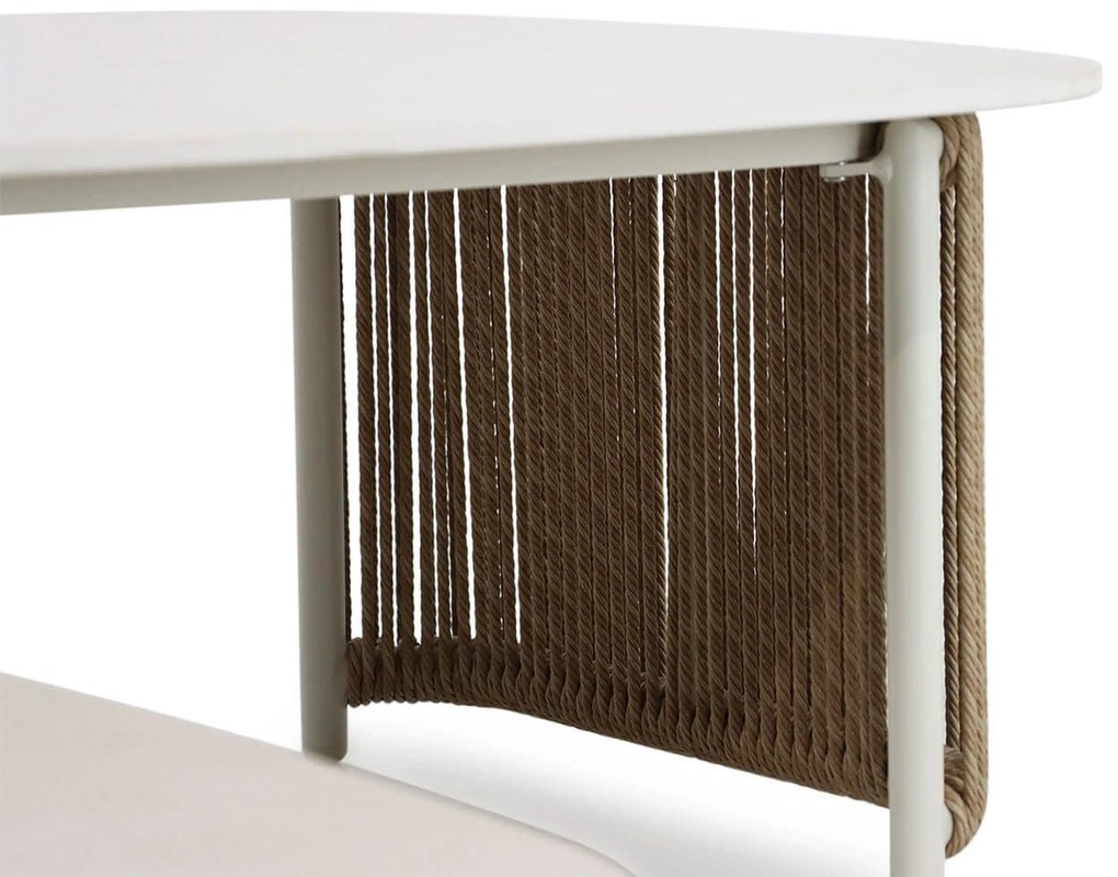 Hoek loungeset 5 personen Aluminium/rope Taupe Coco Colorado