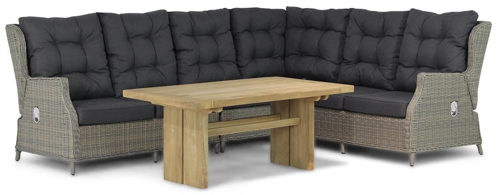 Dining Loungeset 6 personen Wicker Taupe Garden Collections Chicago/Brighton