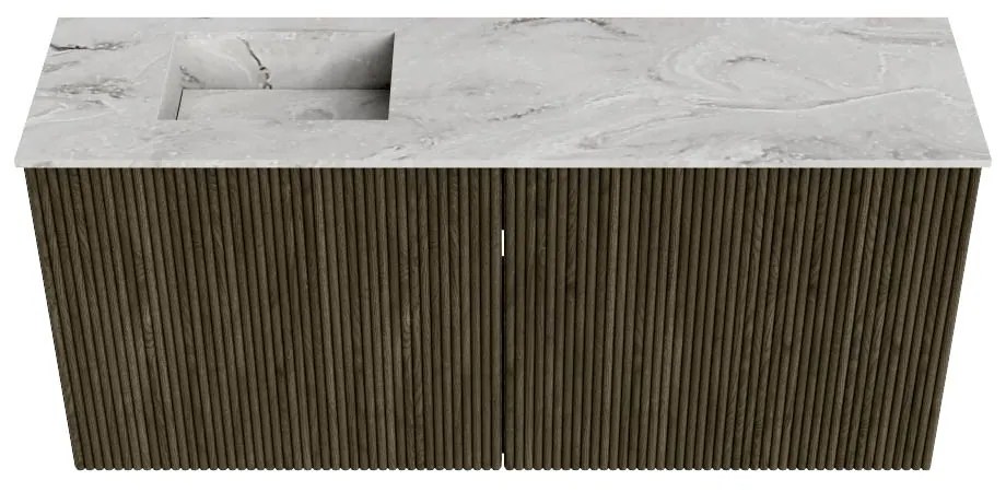 Mondiaz Joya DLux 90cm toiletmeubel shadow met wastafel faye links zonder kraangat glace