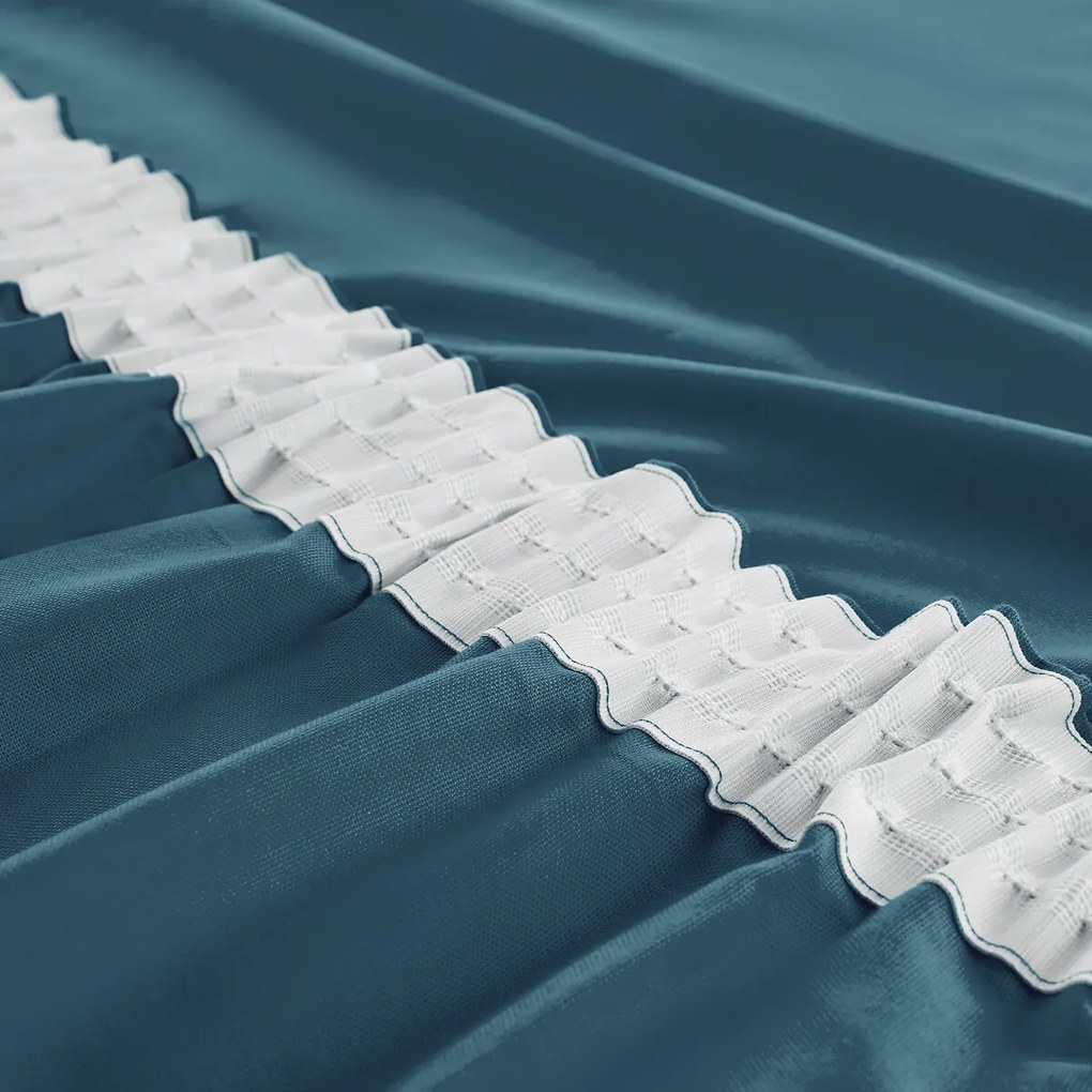 Puur katoenen gordijn, met aangerimpele bies en golf, Scenario