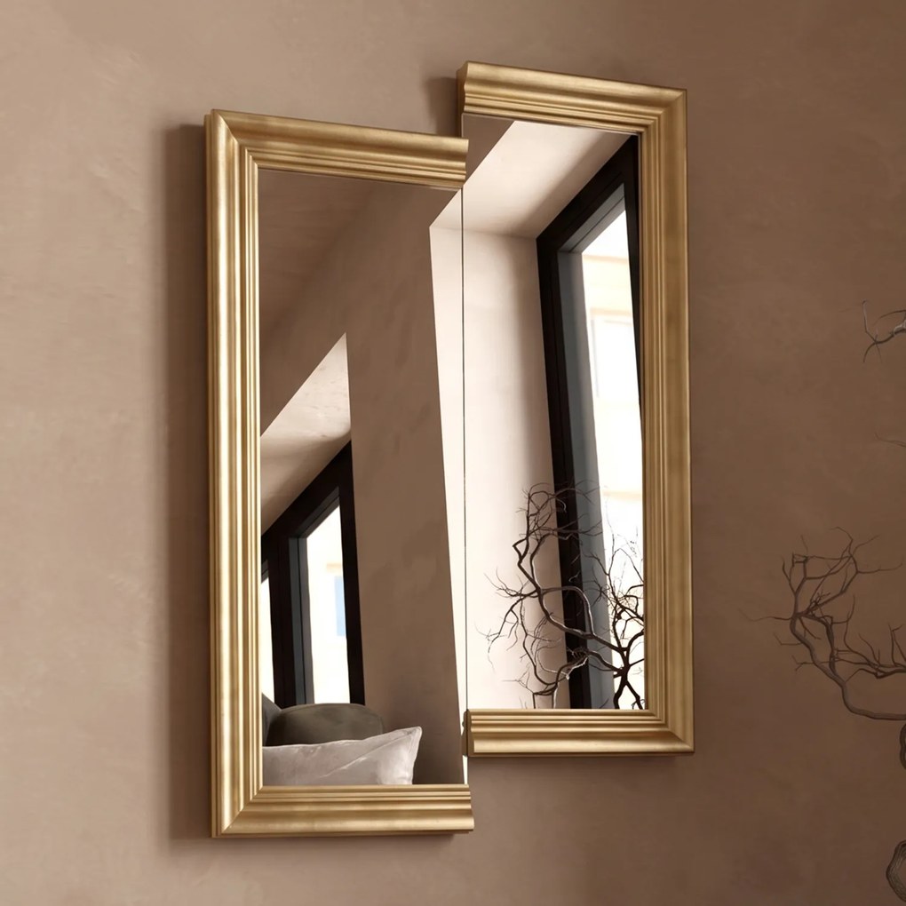 Kare Design Double Vision Design Spiegel Gouden Lijst - 81x121cm