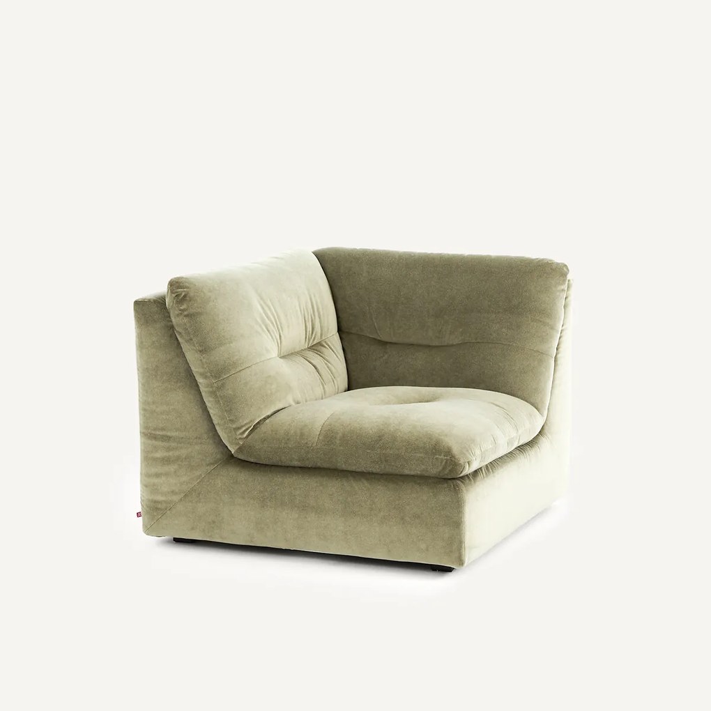 Modulaire 90° hoek in linnen fluweel, GIULIANO