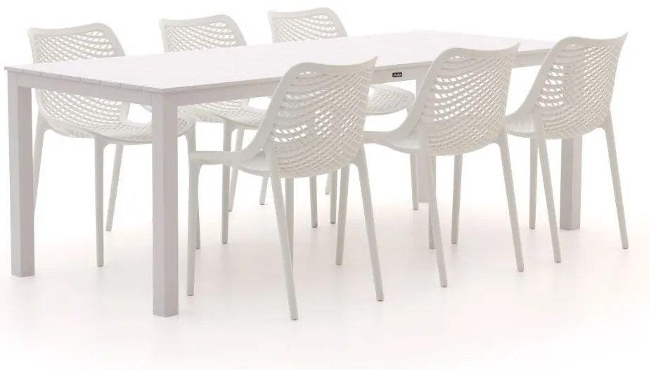 + 15% kassakorting | Diningset Forza  | 6 personen aluminium | Tuinset stapelbaar | 7-delig | Kees Smit Tuinmeubelen
