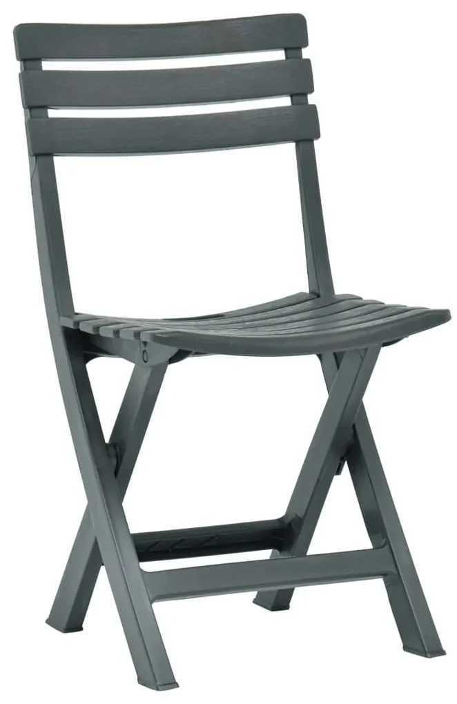 vidaXL Tuinstoelen inklapbaar 2 st kunststof groen