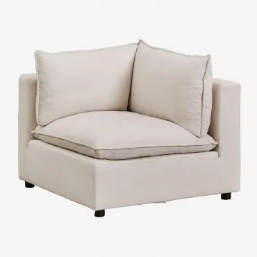 Hoekmodule Voor Modulaire Bank Daniela Stof Crème Beige - Sklum
