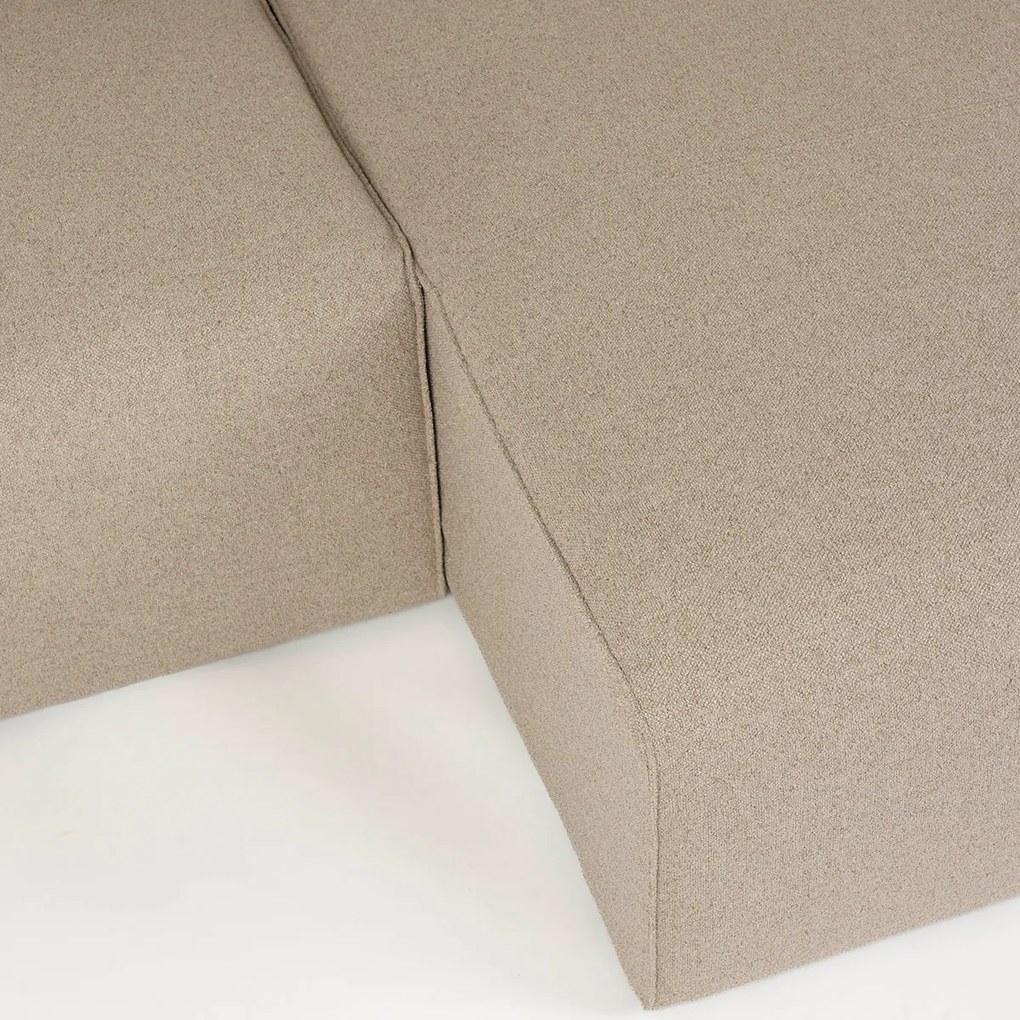 Zuiver Milka Cappuccino Kleine Bank Met Chaise Longue Rechts Cappuccino