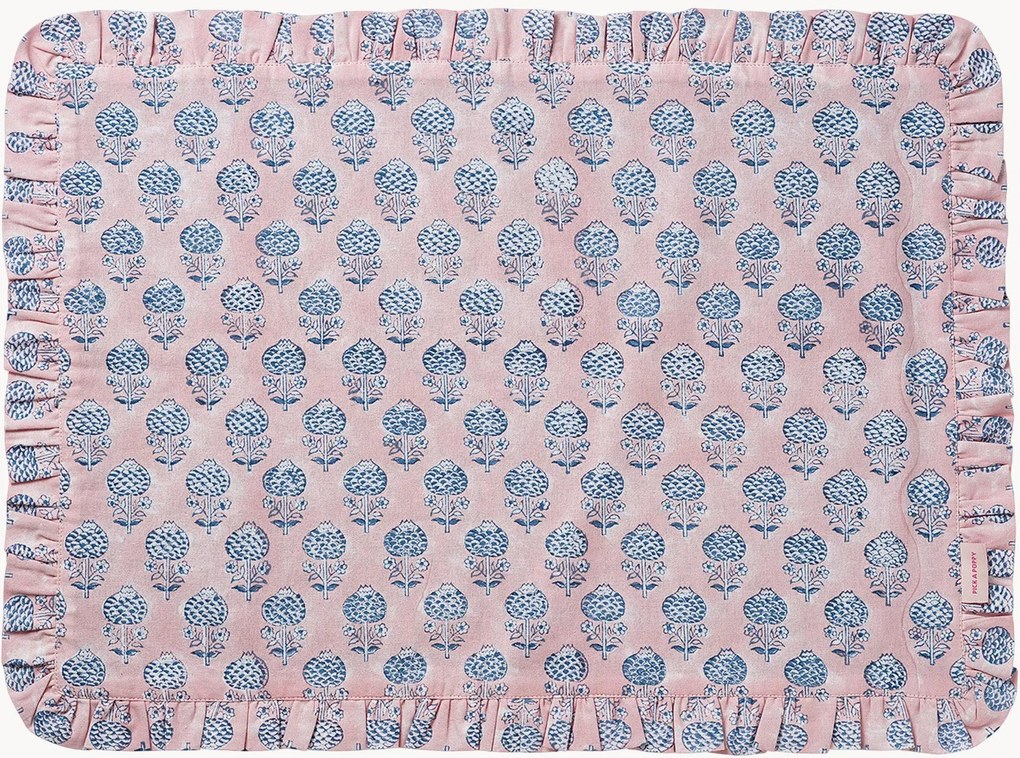 Handgemaakte katoenen placemat Poppy Seed