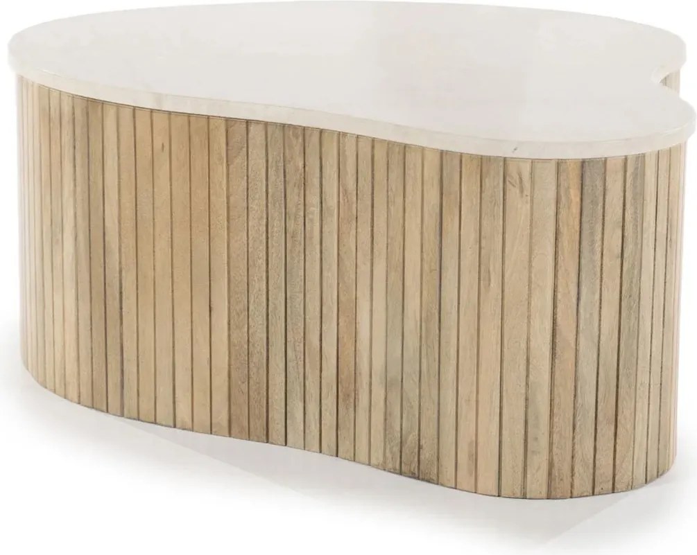 Salontafel Met Marmer Blad Groot - 83 X 72cm.