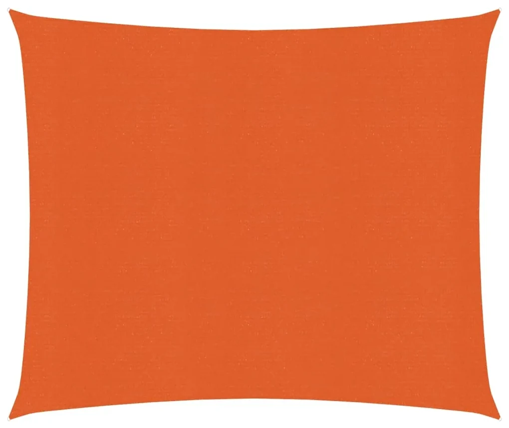 vidaXL Zonnezeil 160 g/m² 3x3 m HDPE oranje