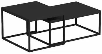Lage tafels Zwart Homemania  Leka Salontafel, Modern, Zwart, 60 x 45 x 47