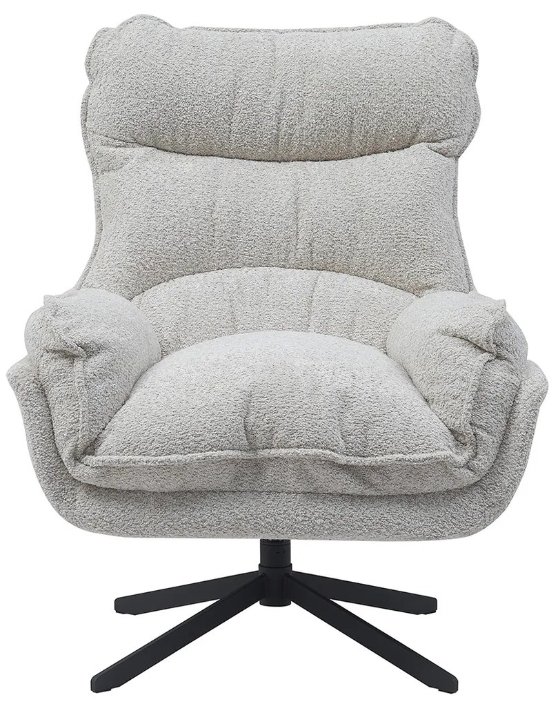 Starfurn Vera Fauteuil Creme Chenille Stof Draaibaar