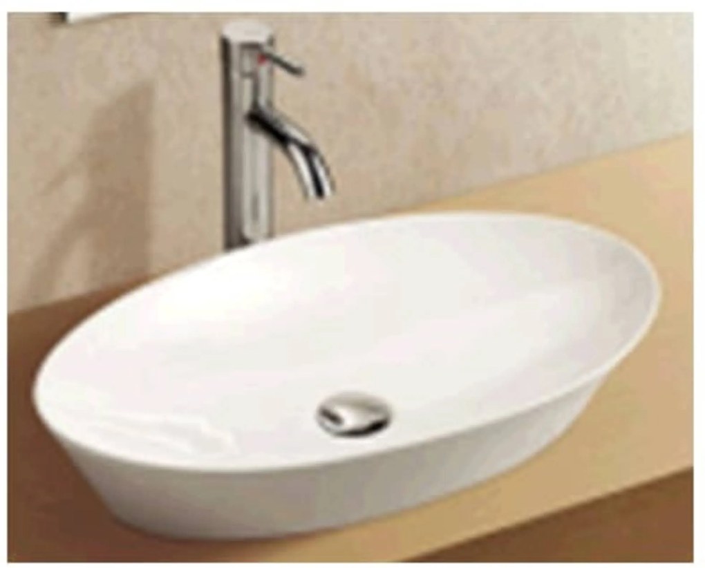Beaux Vannes opzetwastafel ovaal 60,5x36x12 cm  z/overloop