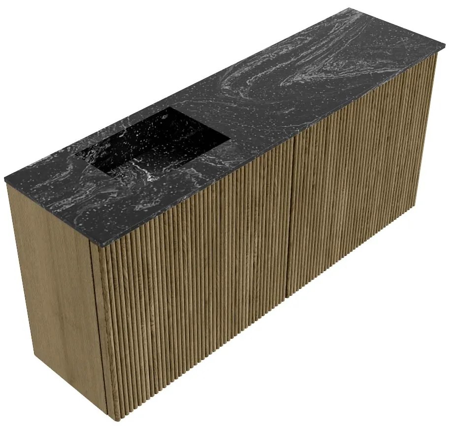 Mondiaz Joya DLux 90cm toiletmeubel dusk met wastafel faye links zonder kraangat lava