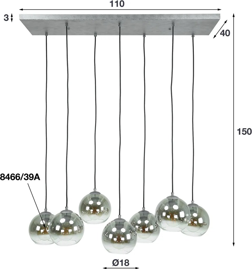 Speelse Eettafel Lamp Glazen Bollen