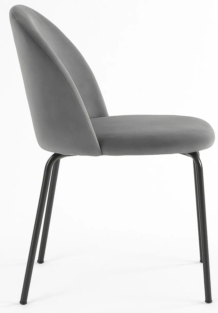 Set 4 Stoelen Zwart Dalnia Fluweel