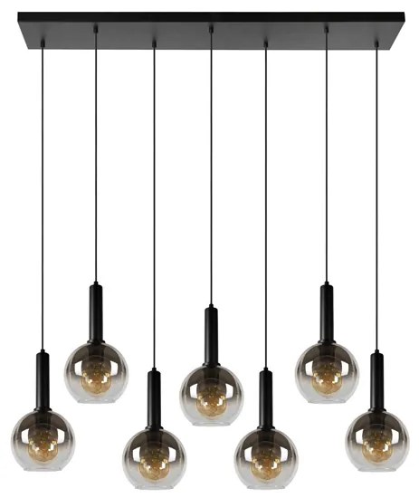 Lucide Marius hanglamp 130cm 7x E27 zwart