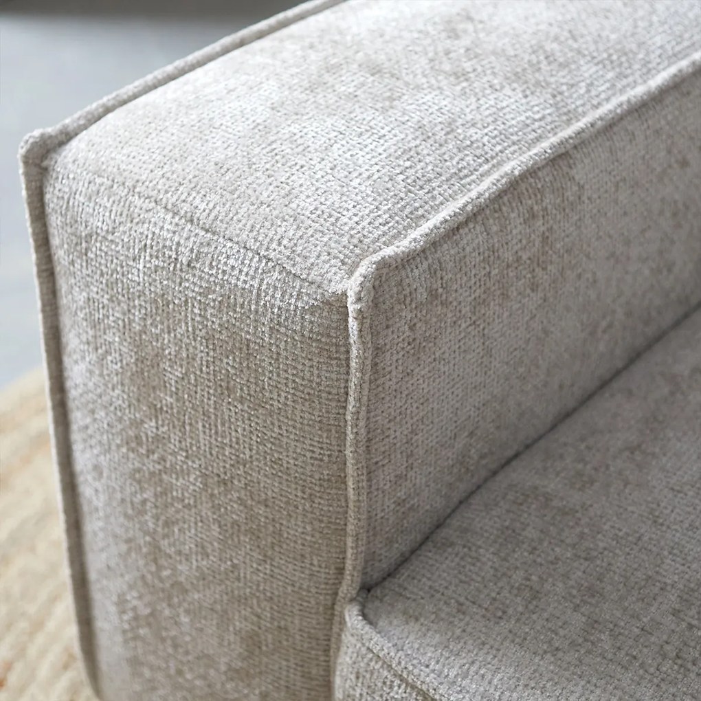 PEPP Interiors River Moderne Hoekbank Beige Stof Chaise Longue Rechts