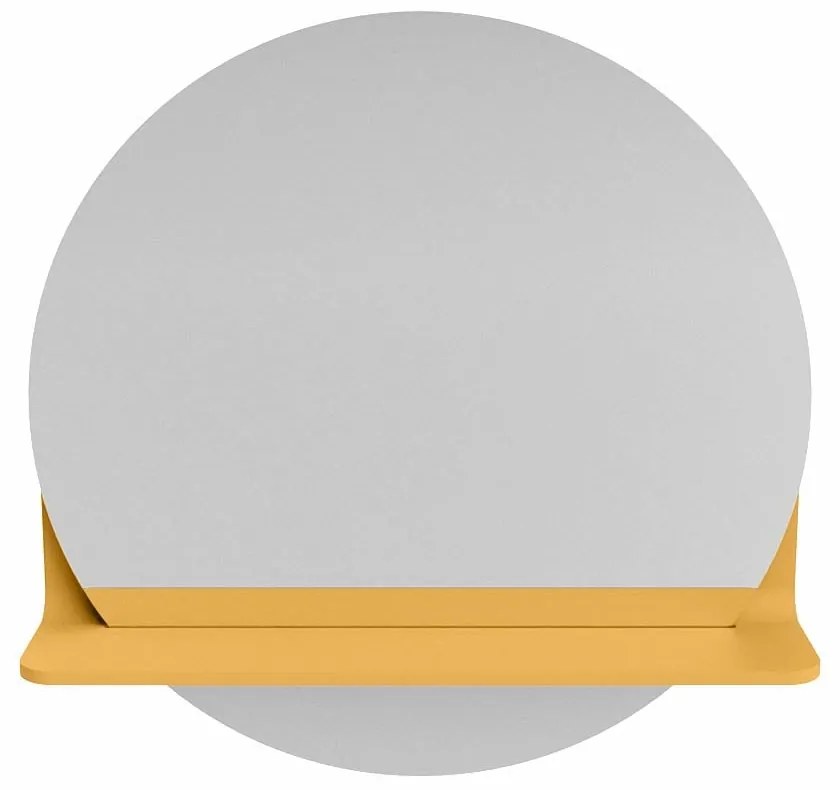 Mondiaz Spot spiegel rond Ø50cm met planchet ocher