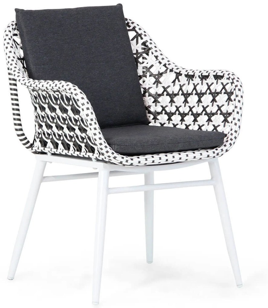 Tuinset 6 personen 220 cm Wicker/Aluminium/Teak/Aluminium/teak/Aluminium/wicker Zwart Lifestyle Garden Furniture Dolphin/Los
