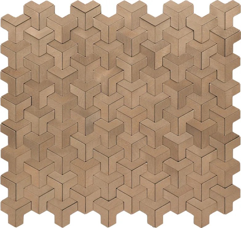 Zelfklevende Mozaïektegels Metaal | Trifold 3D Naturel | 30,3×28 cm | Keuken, Bad & WC