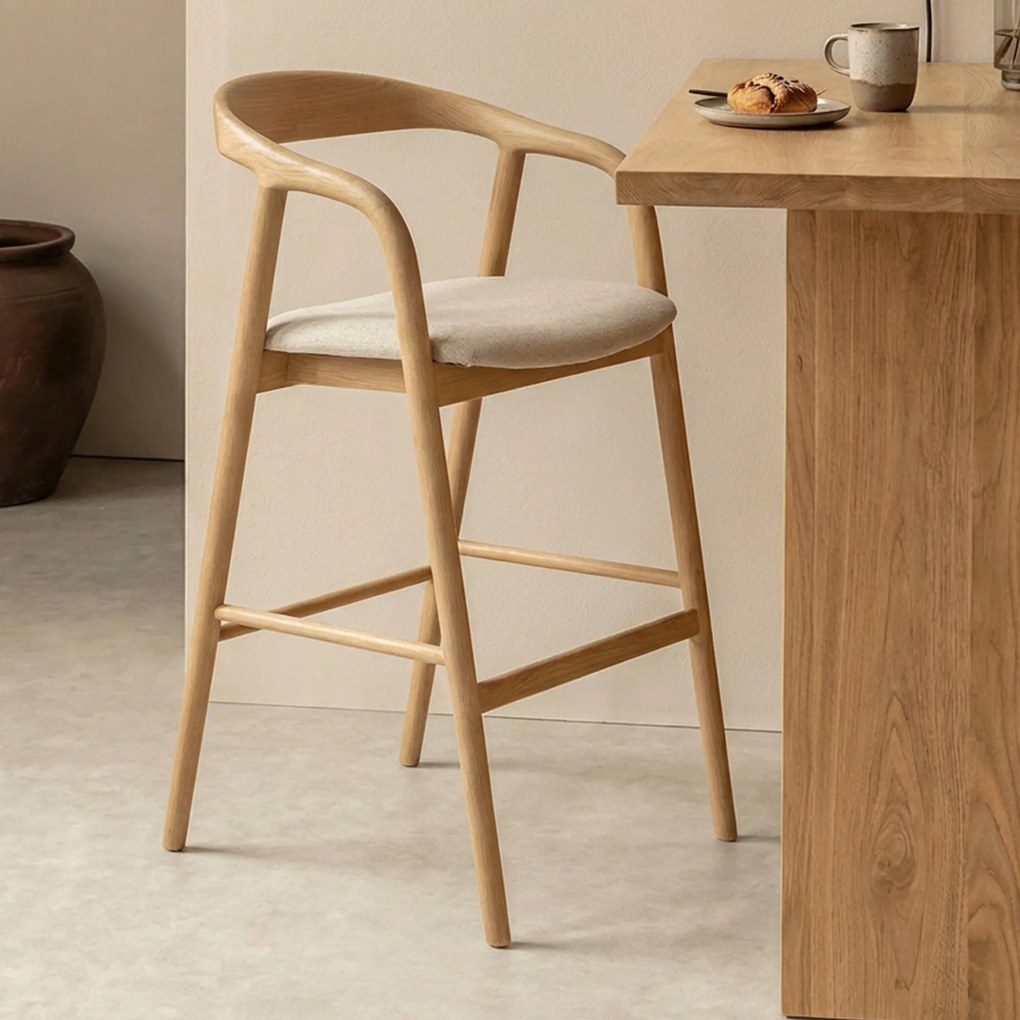 Barkruk Hout Wabi Sabi Stijl Naturel