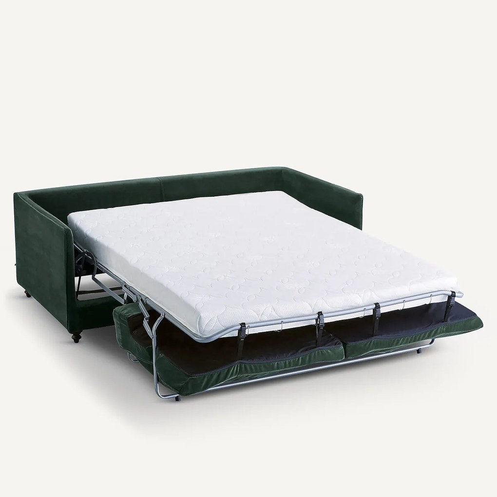 Omvormbare compacte bank. stonewashed fluweel, Lazare