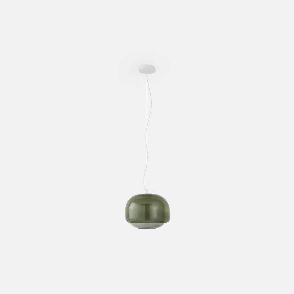 Hanglamp in gekleurd glasØ30,5 cm, Kinoko