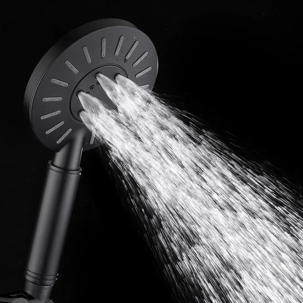 Tiger handdouche Tyne Zwart anti-kalk 3 standen