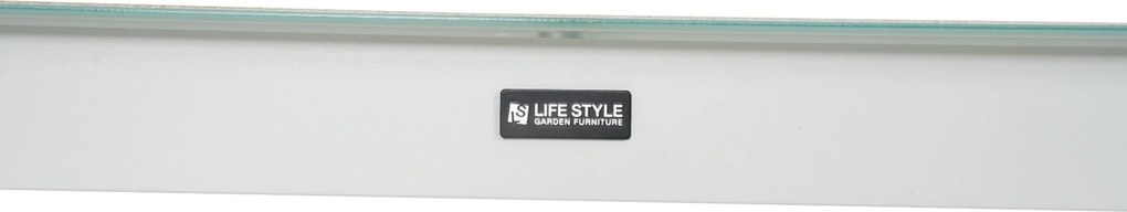 Dining Tuintafel rechthoekig 220x90 cm Wit Tavona