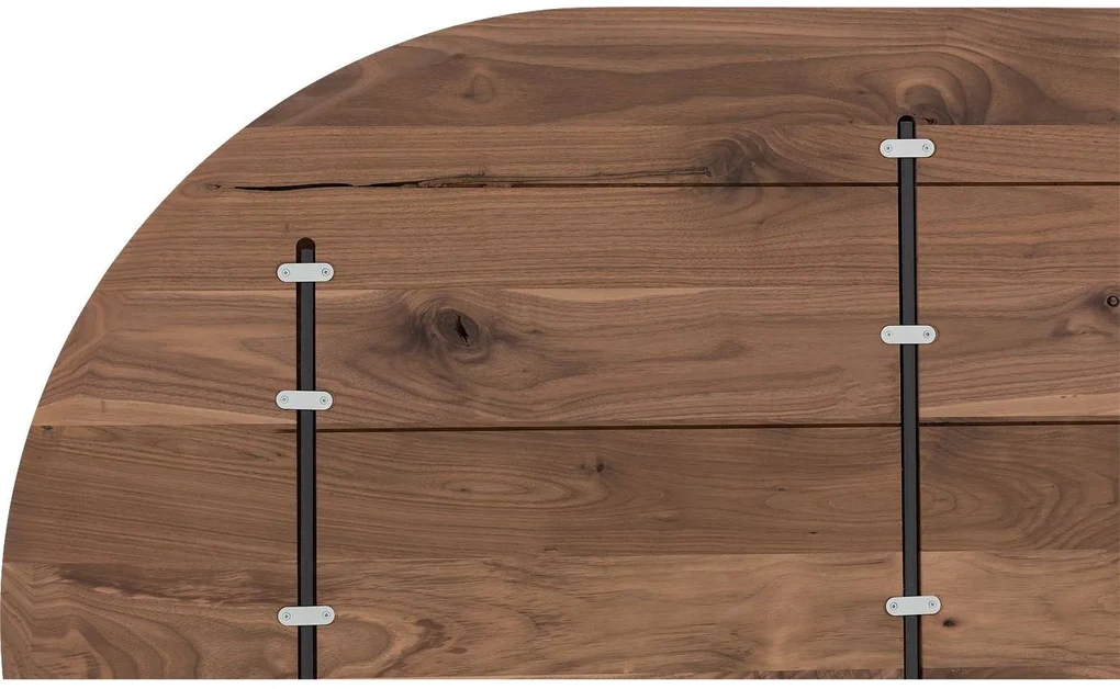 Goossens Excellent Eettafel Floyd, Semi rond 220 x 100 cm