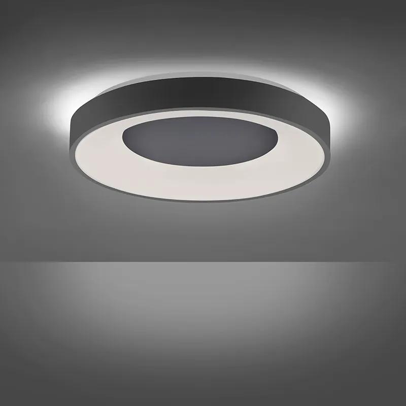 Moderne plafondlamp antraciet incl. LED 3-staps dimbaar - Steffie Modern rond Binnenverlichting Lamp