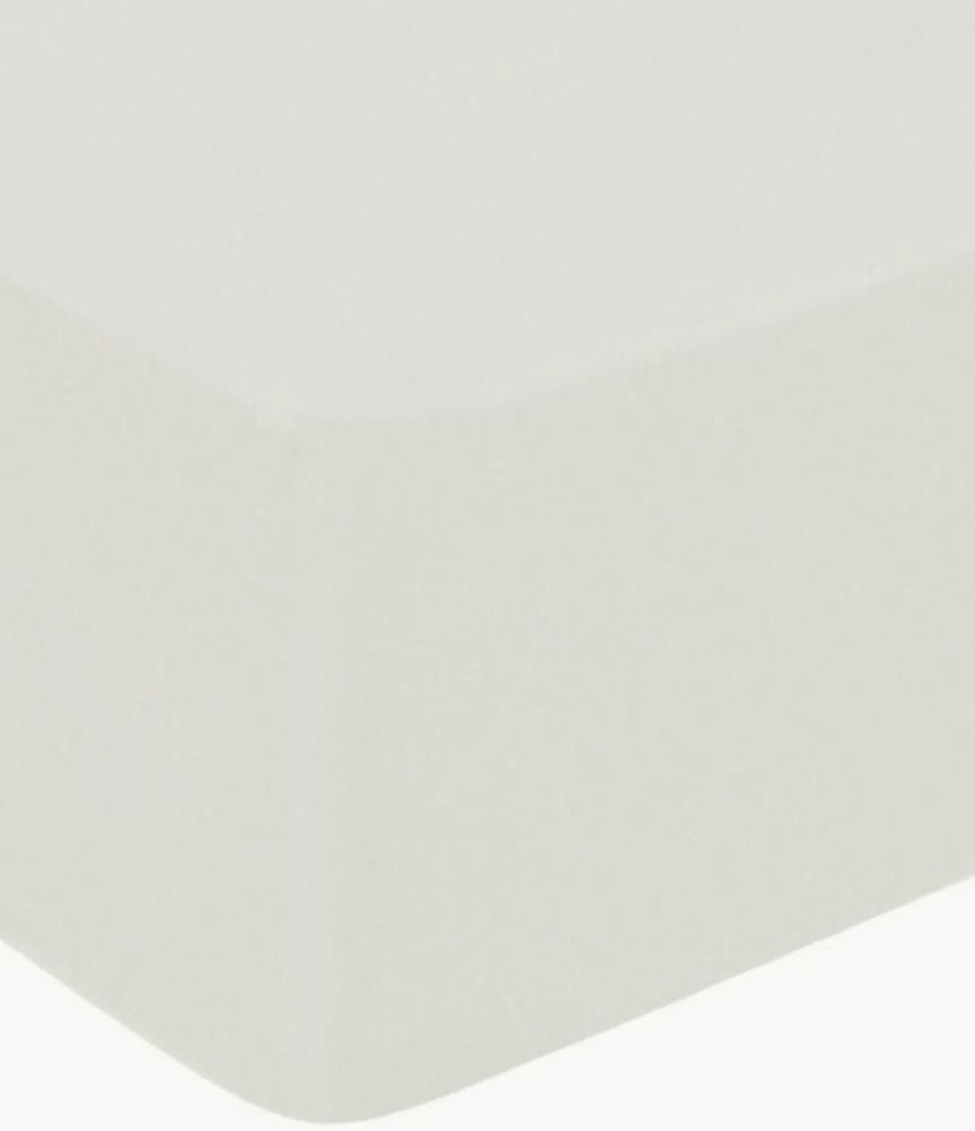 Katoenensatijnen hoeslaken Uni voor boxspring