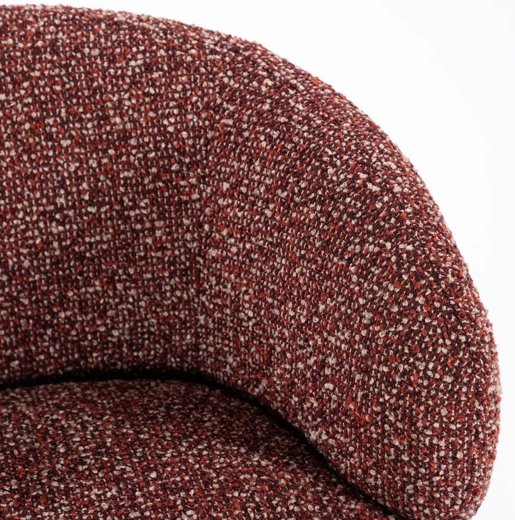 Eleonora Maeve Ronde Fauteuil Draaibaar Rood