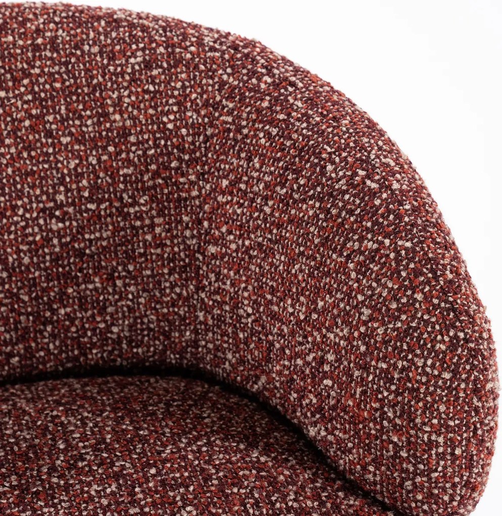 Ronde Fauteuil Draaibaar Rood