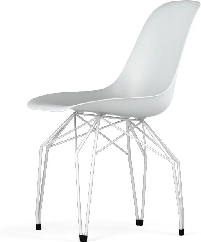 Kubikoff Diamond stoel - V9 Side Chair Shell - Wit onderstel -