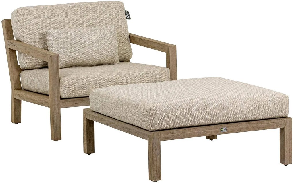Goossens Loungeset Olive bruin, buitenstof,